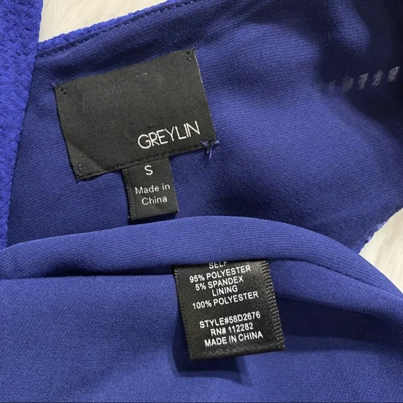 Anthropologie Cobalt Blue Eyelet Embroidered Fit and Flare Sleeveless Dress - Picture 8 of 10